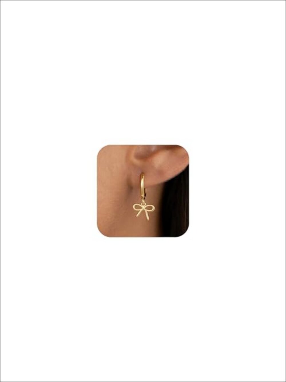 Gold Plated Bow Stud Earrings for Girls Hypoallergenic Jewelry Gift